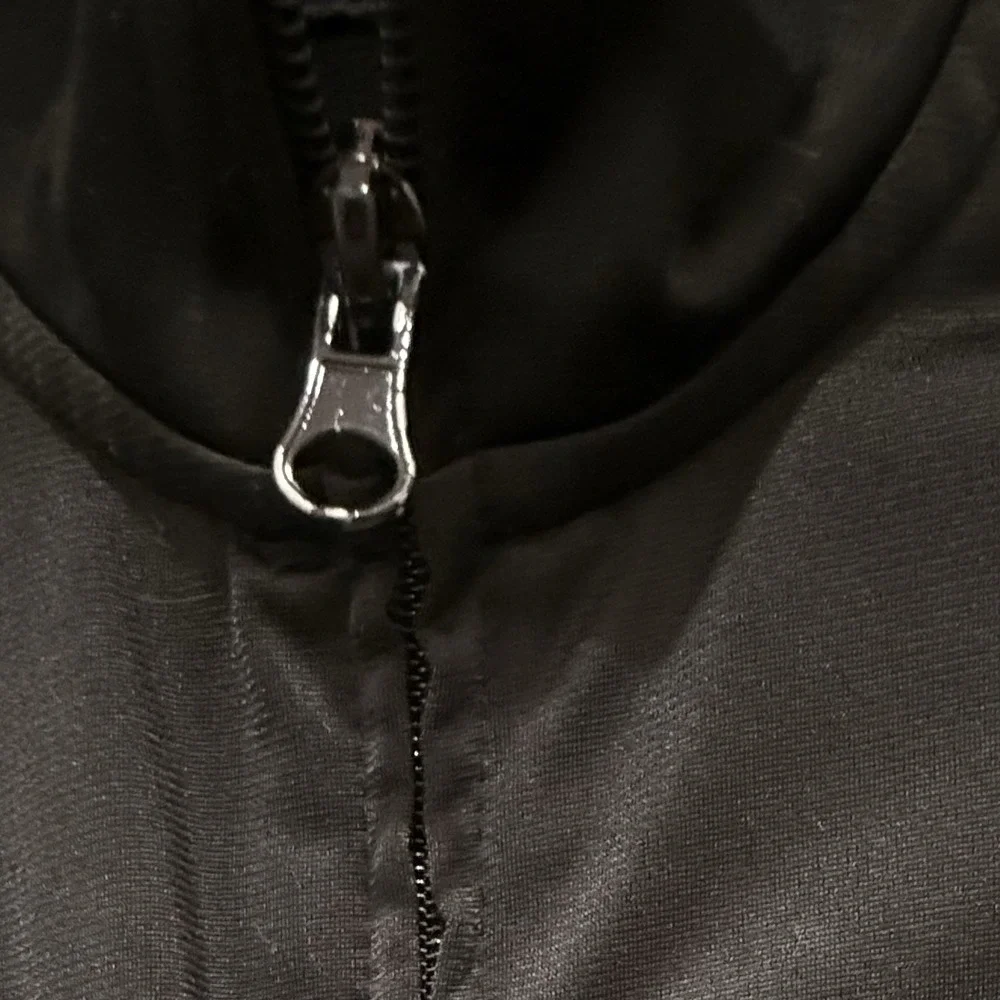 Champion Boys Full Zip Track Jacket 7 Black and Grey Logo